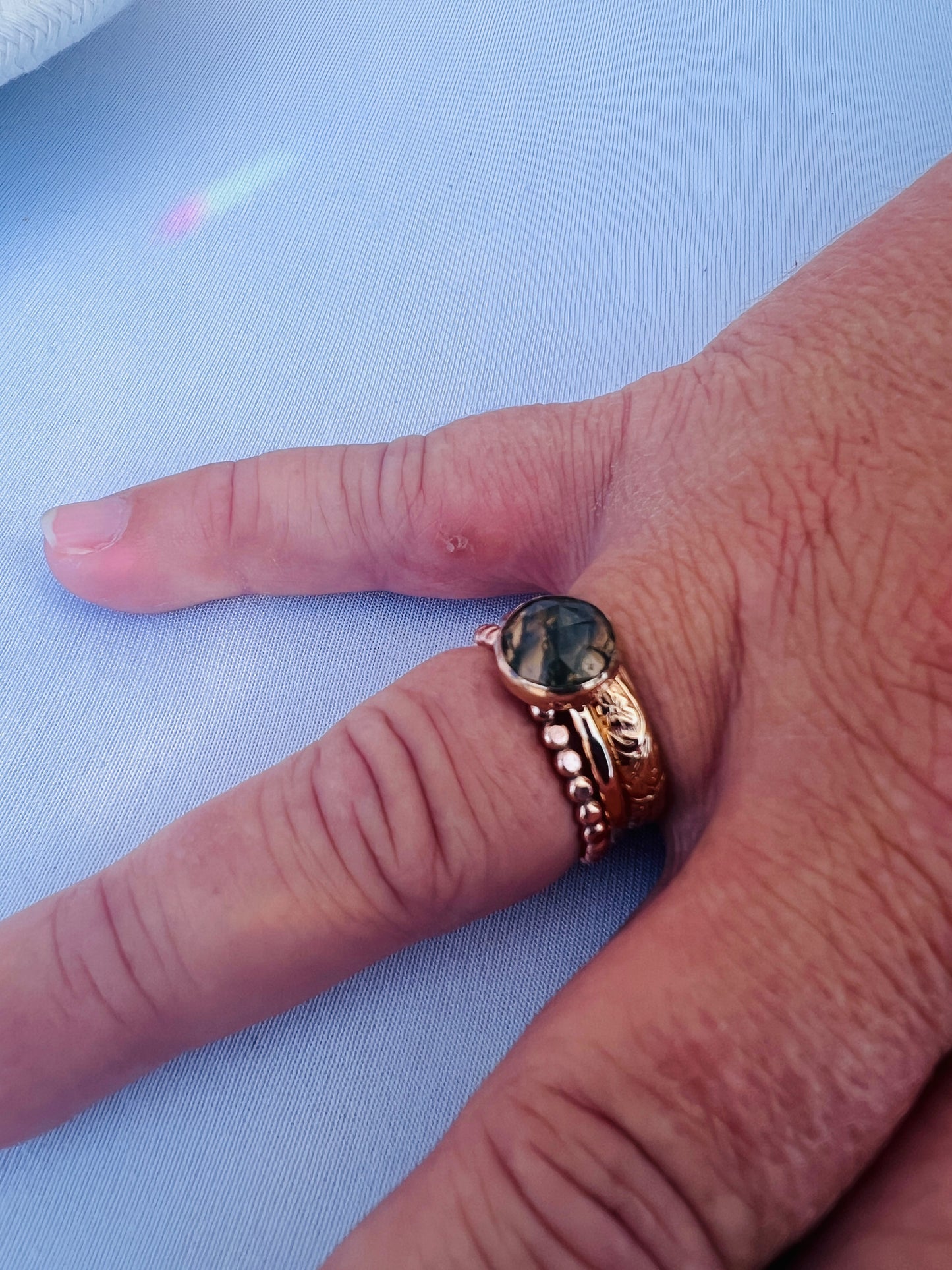 Moss Agate ring