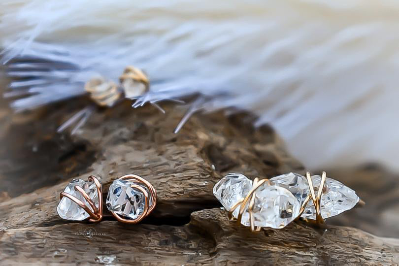 Herkimer Diamond studs