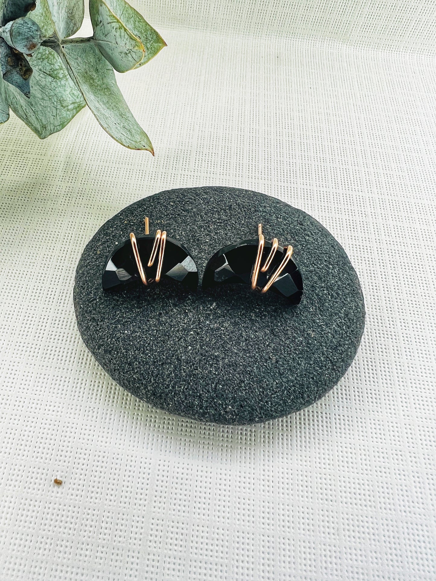 Crescent moon studs